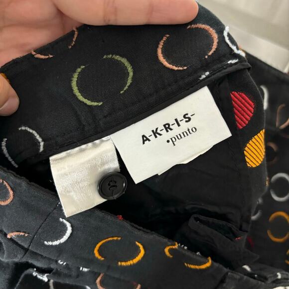 Akris Punto Ferry Circle Jacquard Pants Size 10 - Picture 6 of 7